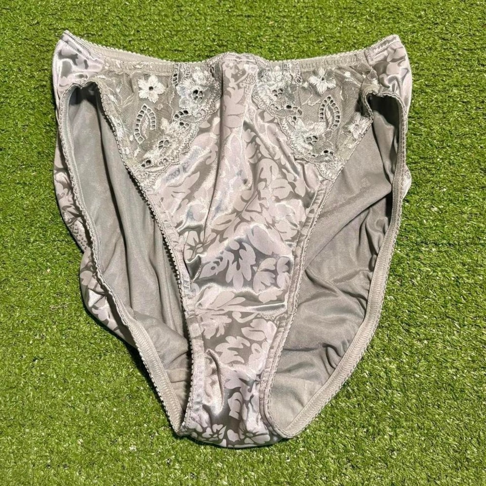 NWT Vtg 80s Victorias Secret‎ Gold Label Satin High Rise Stretch Panties Floral